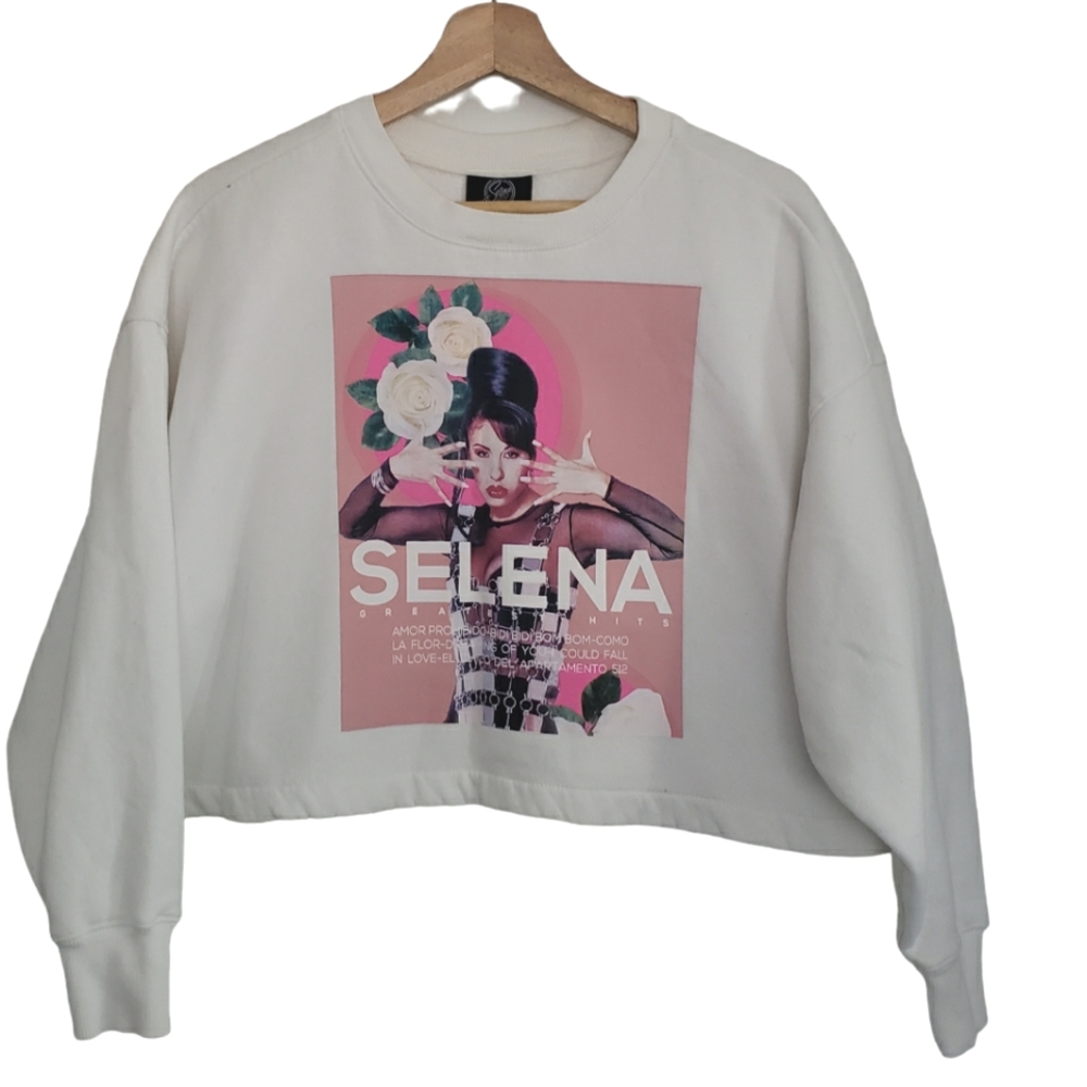 Official Selena Quintanilla Sweatshirt Cropped Music Fleece Size XS